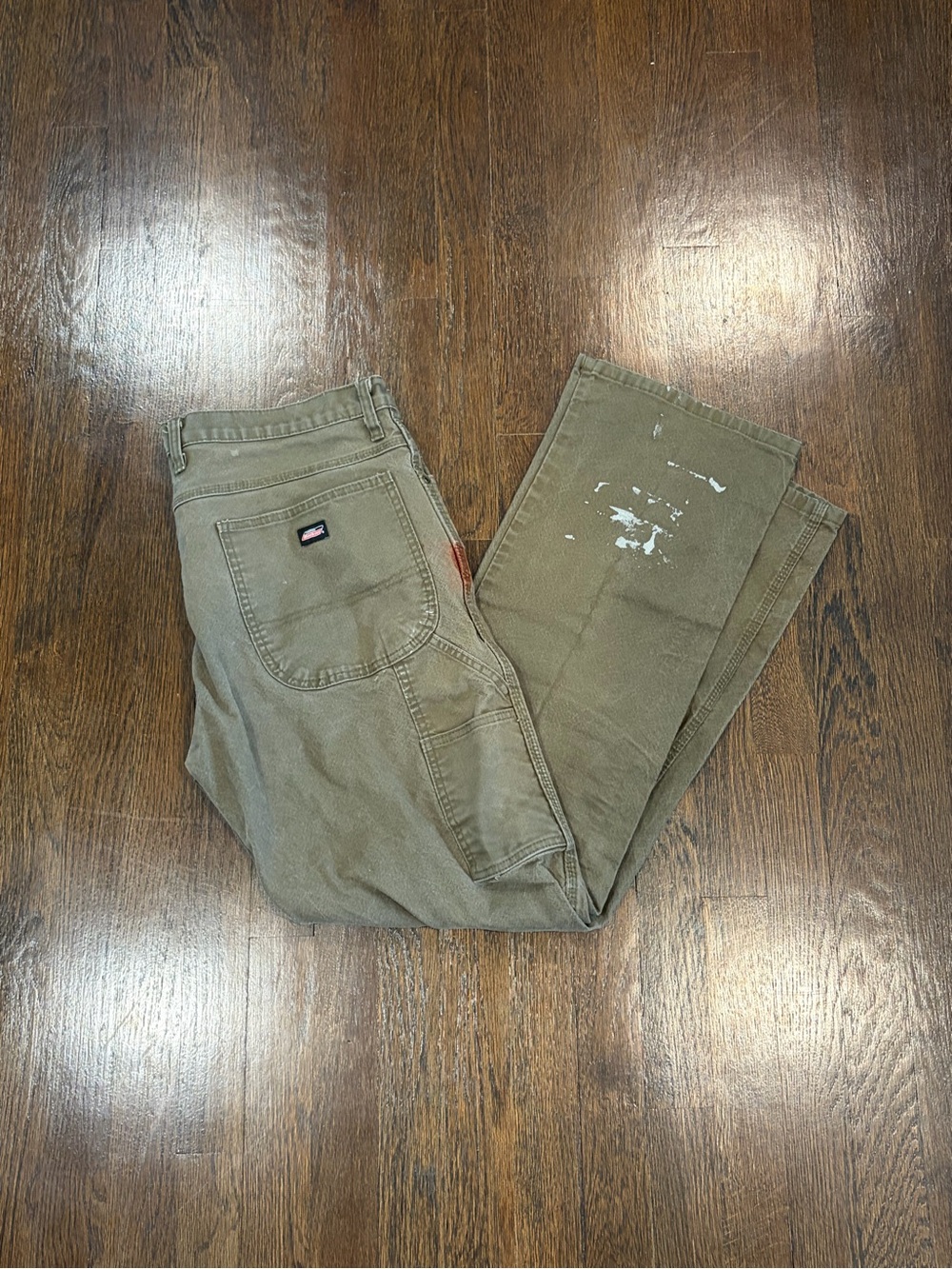 Dickies distressed khaki carpenter pants
